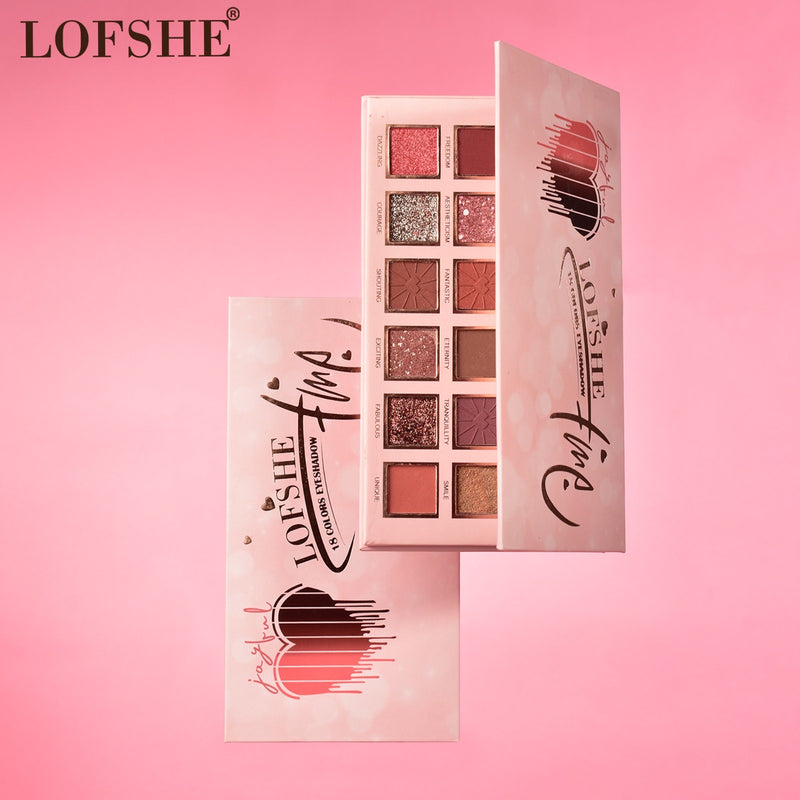 Load image into Gallery viewer, Face-Kevin&amp;Coco LOFSHE Joyful Time 18 Colors Eyeshadow Palette LF1118 ($2 each, 6pc display)
