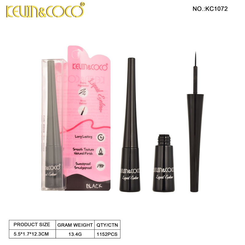 Load image into Gallery viewer, Eyes-Kevin&amp;Coco Black Liquid Eyeliner KC1072 ($1 each, 24pc display)
