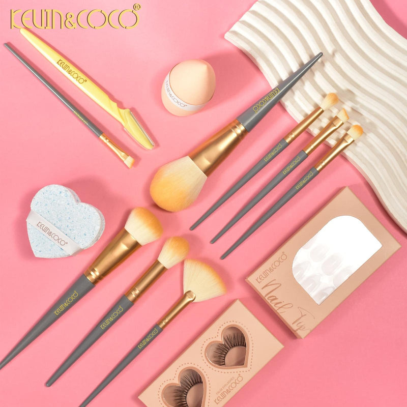 Load image into Gallery viewer, Accessories-Kevin&amp;Coco Perfect Canvas Makeup Tool Kit KC1167-NUDE  ($13 each, 2pc bundle)
