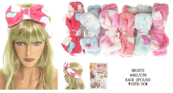 Hair-Skincare/Spa Cozy Headband HB1075 (12 pcs pack)