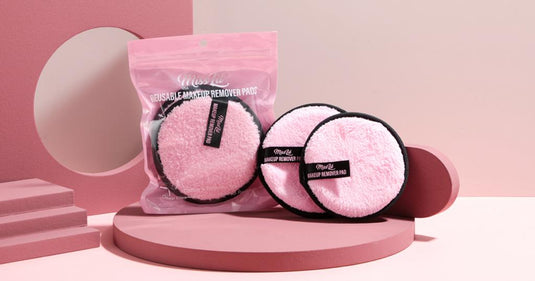 Skincare- Miss Lil 2pc Reusable Makeup Remover Pads Cotton Polyester Fiber MLRMRP-01 (12pc bundle, $1.50 each)