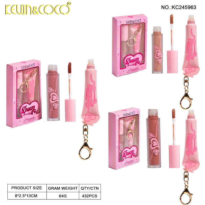 Load image into Gallery viewer, Lips-Kevin&amp;Coco Dream Beauty Lip Gloss Set KC245963 ($1.50 each, 18pcs display)
