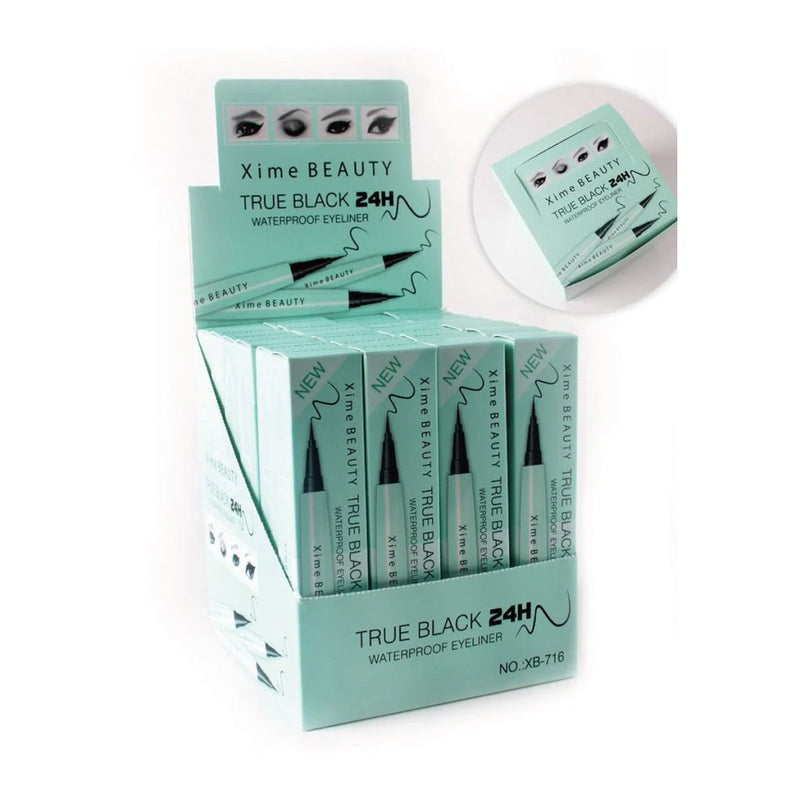 Load image into Gallery viewer, Eyes-Xime Beauty TRUE BLACK 24H Eyeliner XB-716 (24pc display, $2 each)
