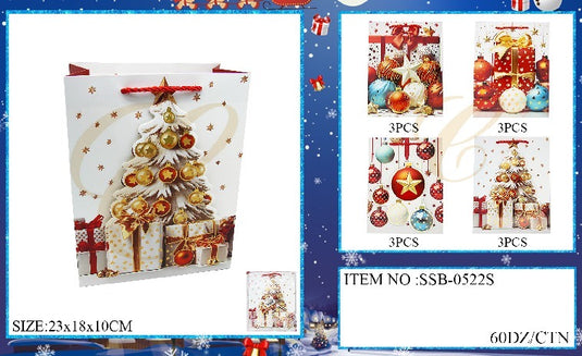 Novelties-Xmas Gift Bags SSB-0522S (12pc pack)