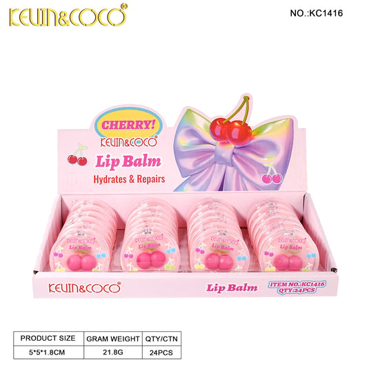 Lips-Kevin&Coco Cherry Blossom Lip Balm KC1416 ($1 each, 24pc Display)