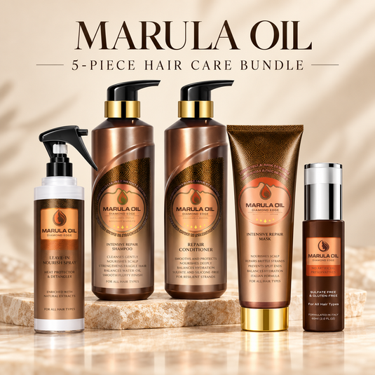 Hair-Marula Oil Hair Care Collection Bundle (5pc bundle, 1 of each product)