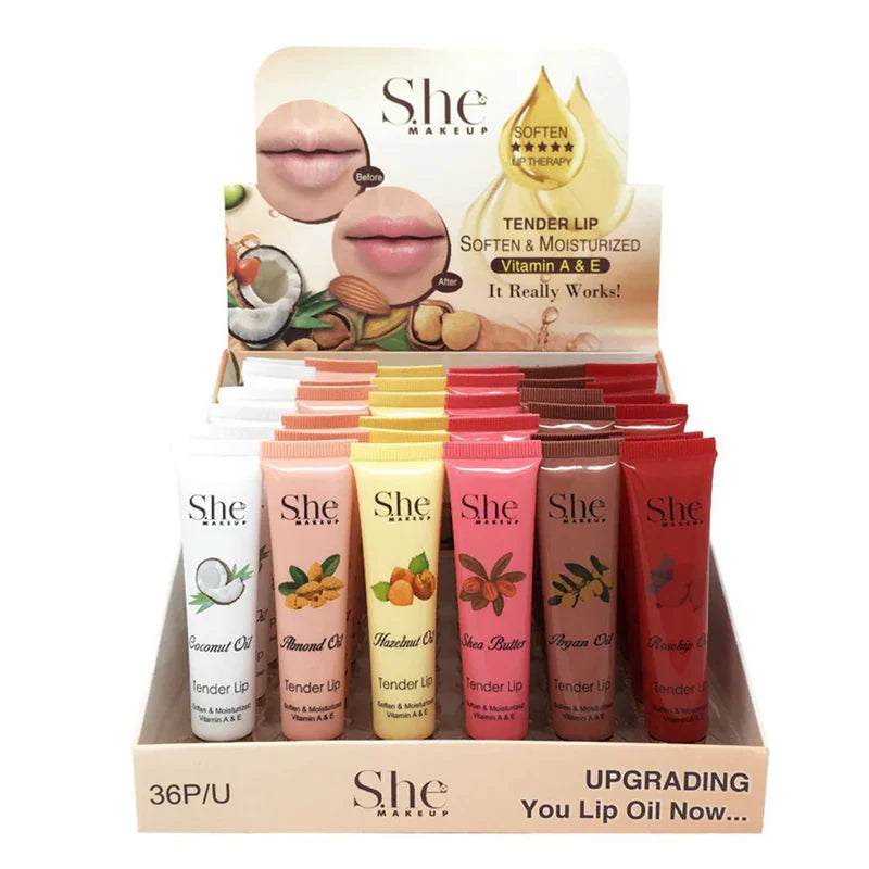 Load image into Gallery viewer, Lips-She Makeup Tender Lip Moisturizer LG08 ($0.79 each, 36pc display)
