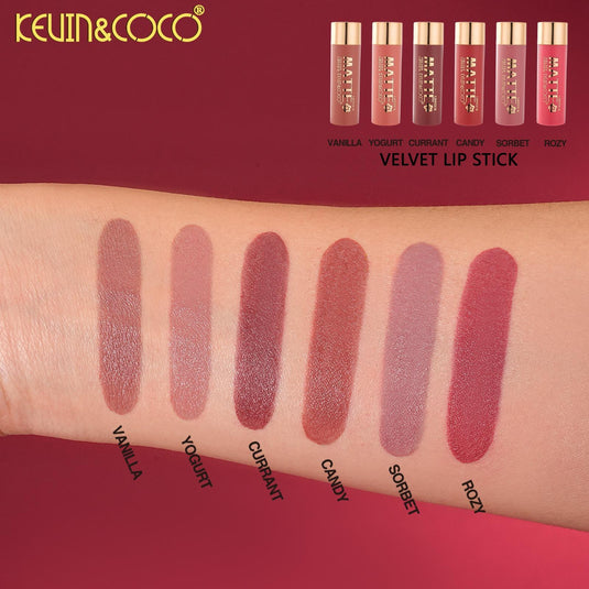 Lips-Kevin&Coco Pink Flowers Velvet Lipstick KC1489 ($1 each, 24pc Display)