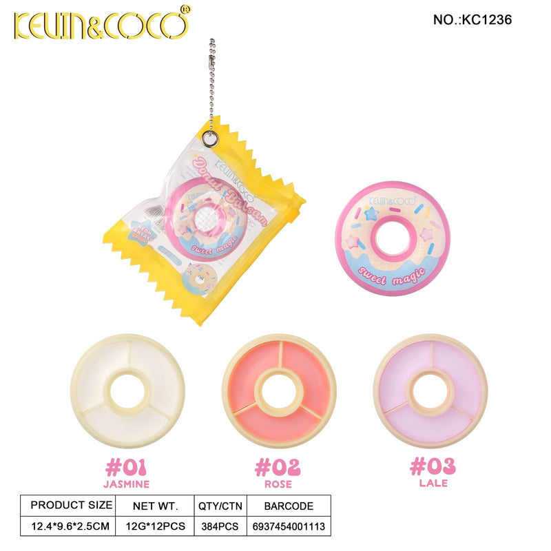 Load image into Gallery viewer, Lips-Kevin&amp;Coco Sweet Magic Donut Lip Balm KC1236 ($1.50 each, 12pc display)
