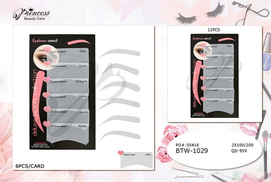 Eyebrows - Eyebrow Stencil BTW-1029 (12pc pack)