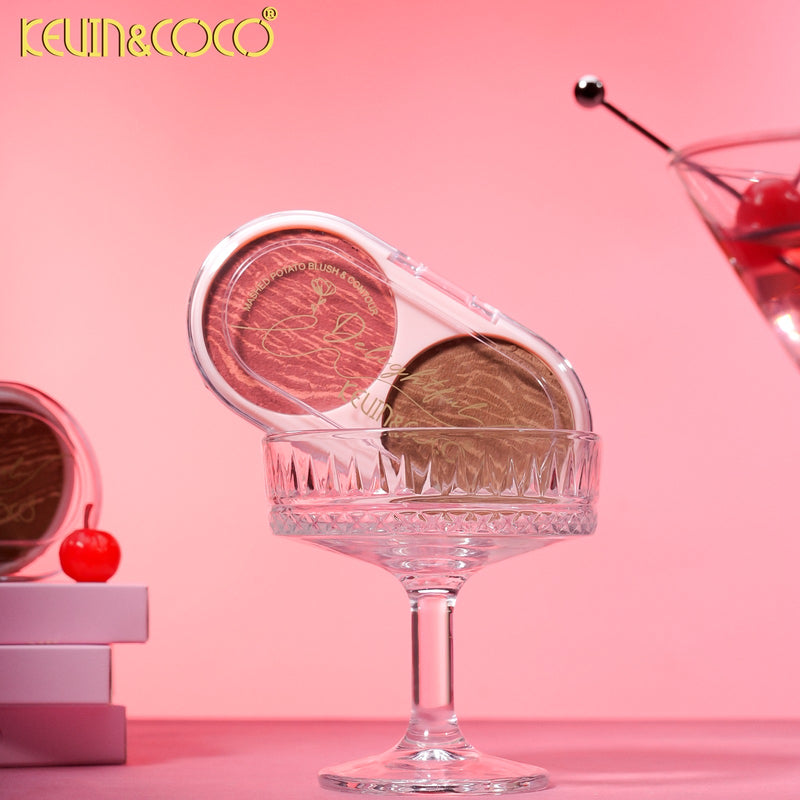 Load image into Gallery viewer, Face-Kevin&amp;Coco Delightful Blush + Contour Palette KC1513 ($2.25 each, 12pc display)
