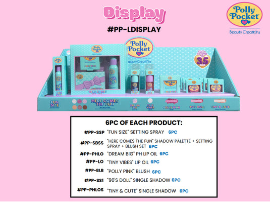 Display-Beauty Creations x Polly Pocket Display (6pc of each item shown)