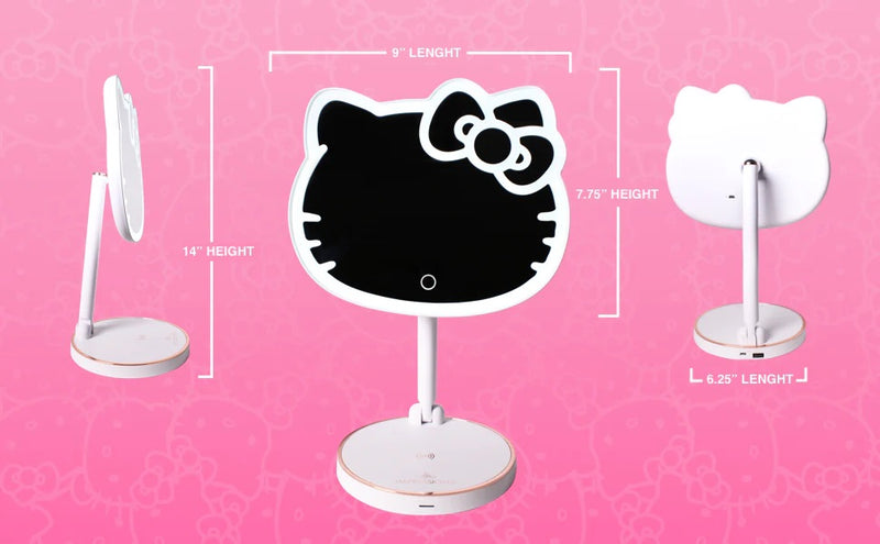 Load image into Gallery viewer, Novelties- Impressions Hello Kitty LED Rechargeable Makeup Mirror IVMM-HK01-WHT (1pc)
