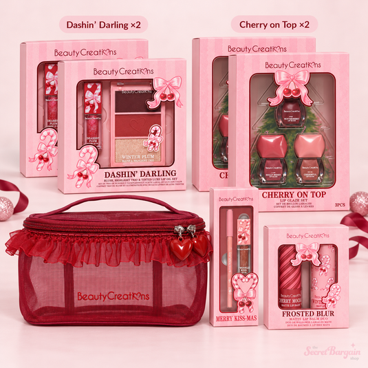 Face-Beauty Creations Cherry Christmas SMALL Collection Bundle (7pc bundle, 1 of each product)