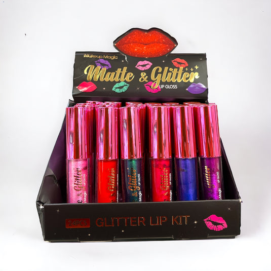 LIPS- Makeup Magic Glitter Lipgloss M31087 (24pc Display)