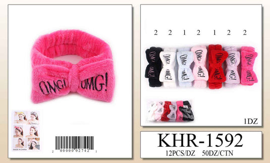 Hair- OMG! Bow Spa headband KHR-1592 (12pc pack)