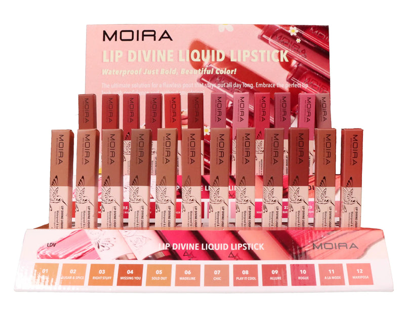 Load image into Gallery viewer, Lips-Moira Lip Divine Liquid Lipstick #LDVSET ($3.50 each, 72 pc display)

