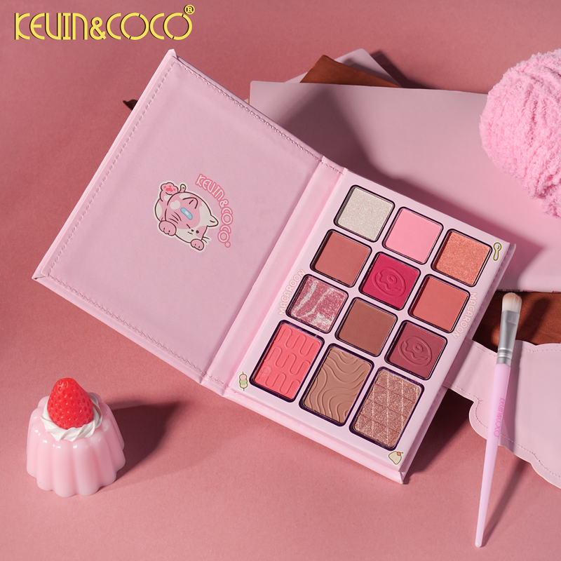 Load image into Gallery viewer, Eyes-Kevin&amp;Coco Macaroon Eyeshadow Palette + Brushes KC1481 ($5 each, 6pc bundle)
