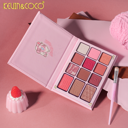 Eyes-Kevin&Coco Macaroon Eyeshadow Palette + Brushes KC1481 ($5 each, 6pc bundle)