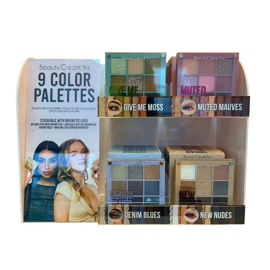 Eyes-Beauty Creations 9 Color Magnetic Eyeshadow Palettes Display 9SP-PTD (24pc Display + 4 Free Tester)