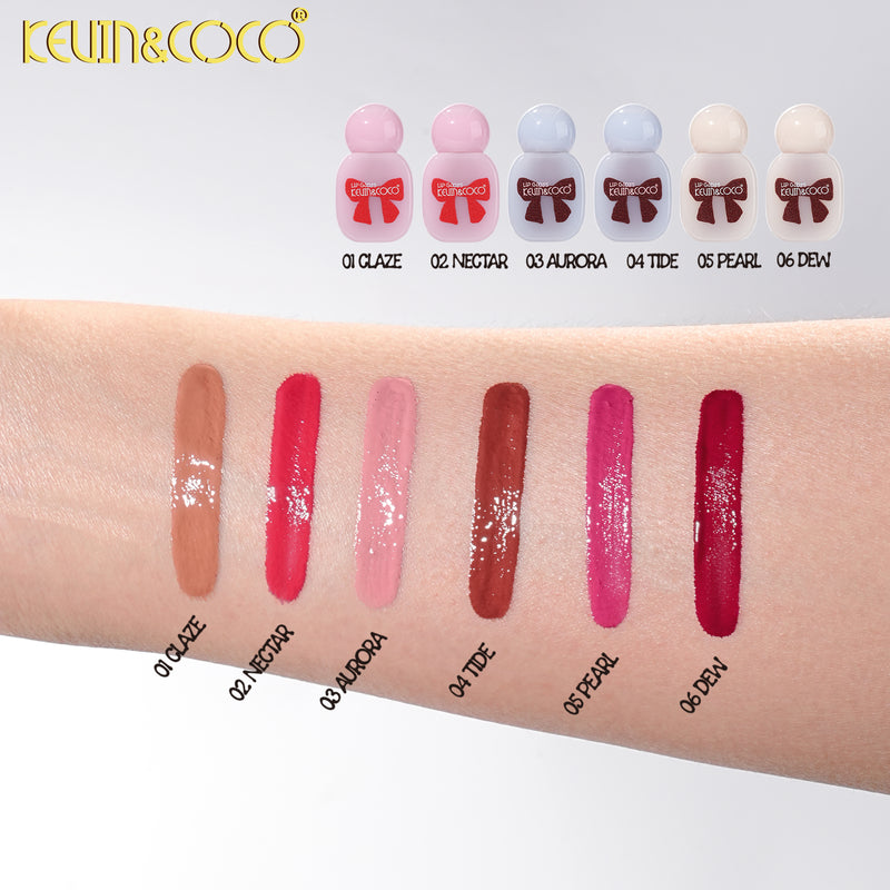Load image into Gallery viewer, Lips-Kevin&amp;Coco Bow Lip Gloss KC1437 ($0.79 each, 36pc display)
