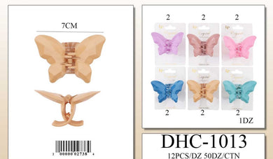 Hair- Butterfly Hair Clip DHC-1013 (12pc pack)