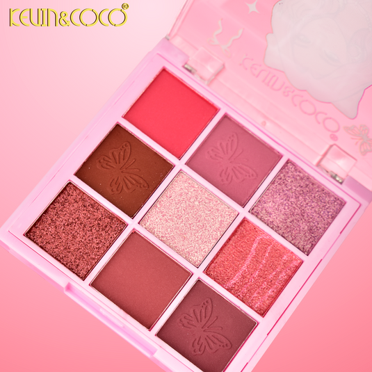 Eyes-Kevin&Coco Romantic Whisper 9 Colors Eyeshadow Palette KC1242 ($1.25 each, 12pc Display)