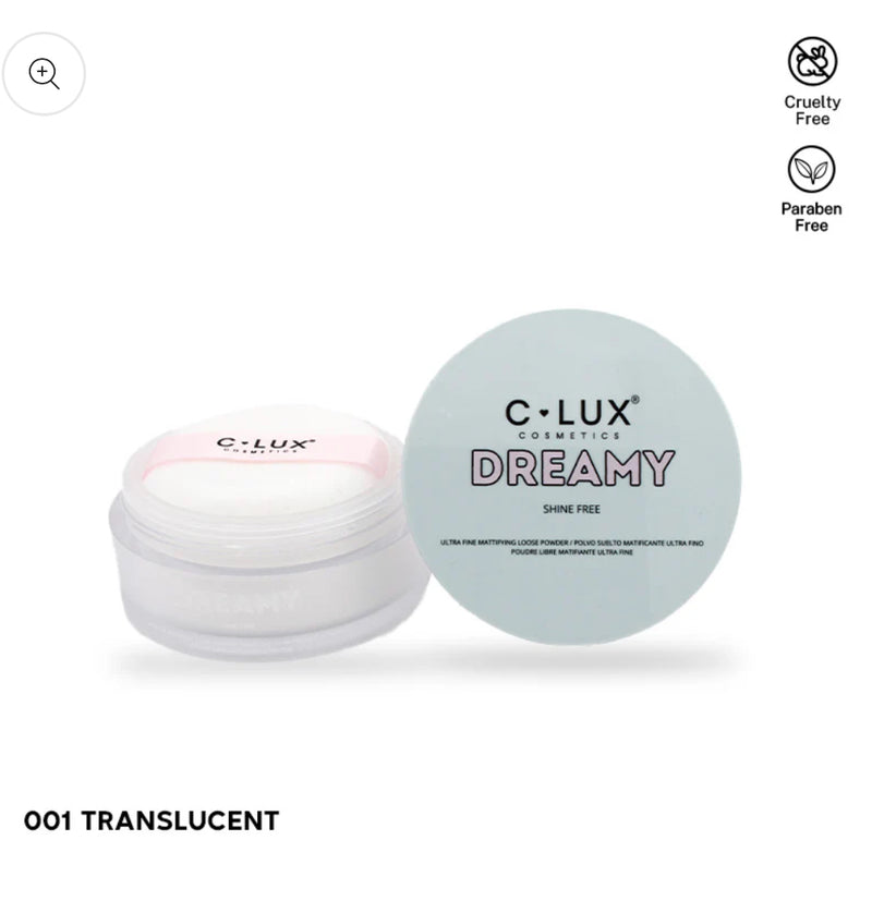 Load image into Gallery viewer, Face- CLux Dreamy Loose Powder Shine Free 001 Translucent DWP001 (4pc bundle ,$7 each)
