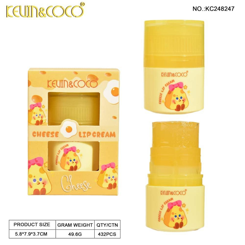 Load image into Gallery viewer, Lips-Kevin&amp;Coco Cheese Lip Cream Balm KC248230 ($1.50 each, 12pc display)

