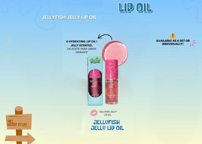 Lips- Beauty Creations x SpongeBob Jellyfish Jelly lip oil SBSP-LOPH1 (4pc bundle, $3.50 each)