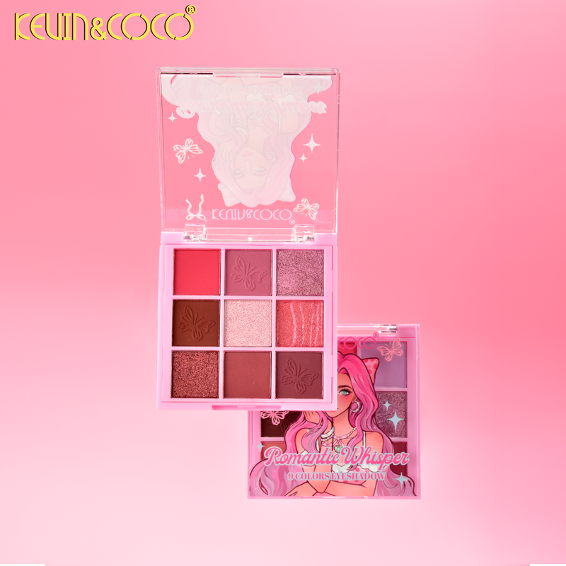 Load image into Gallery viewer, Eyes-Kevin&amp;Coco Romantic Whisper 9 Colors Eyeshadow Palette KC1242 ($1.25 each, 12pc Display)
