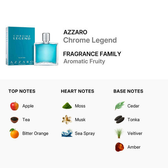 Perfumes- Chrome Legend by Azzaro Eau De Toilette 3.4oz/100ml