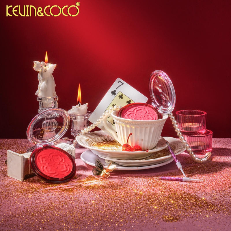 Load image into Gallery viewer, Face-Kevin&amp;Coco Pink Flowers Petal Blush KC1490 ($1.50 each, 24pc display)
