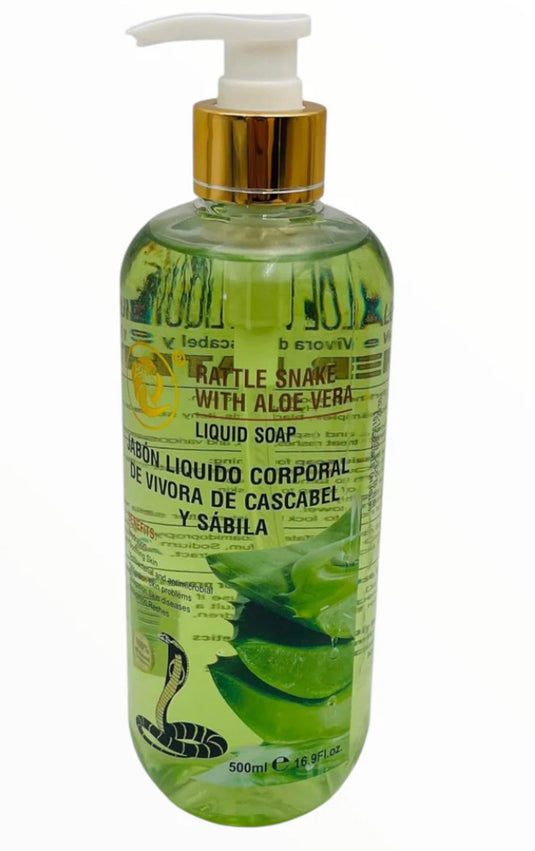Skincare- Simply Bella Jabon Liquido Corporal / Liquid Shower Bath Soap VIVORA DE CASCABEL Y SABILA / Rattle Snake with Aloe Vera