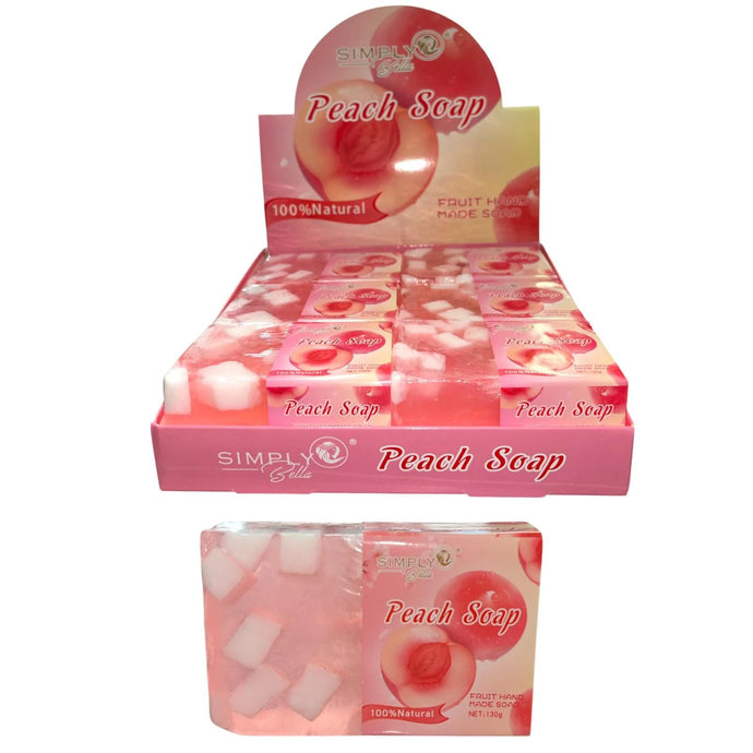 Skincare-Simply Bella Peach Natural Soap SIM045 ($1.75 each, 12pc display)