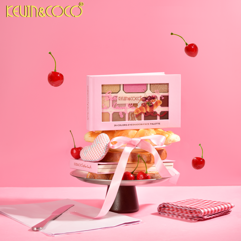 Load image into Gallery viewer, Eyes-Kevin&amp;Coco Sweet Cherry Pie Eyeshadow Palette KC1181 ($5 each, 6pc display)
