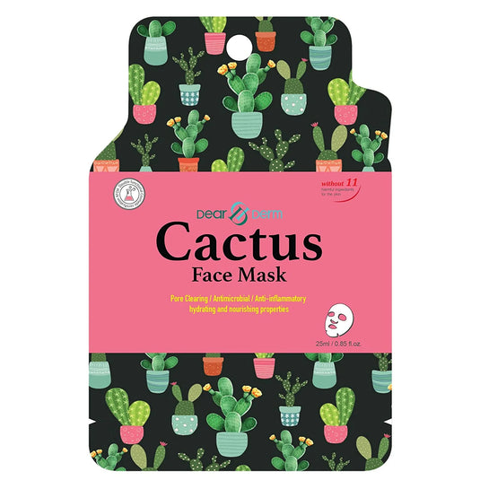 Skincare- Dear Derm Cactus face Sheet Mask (Pack of 10)