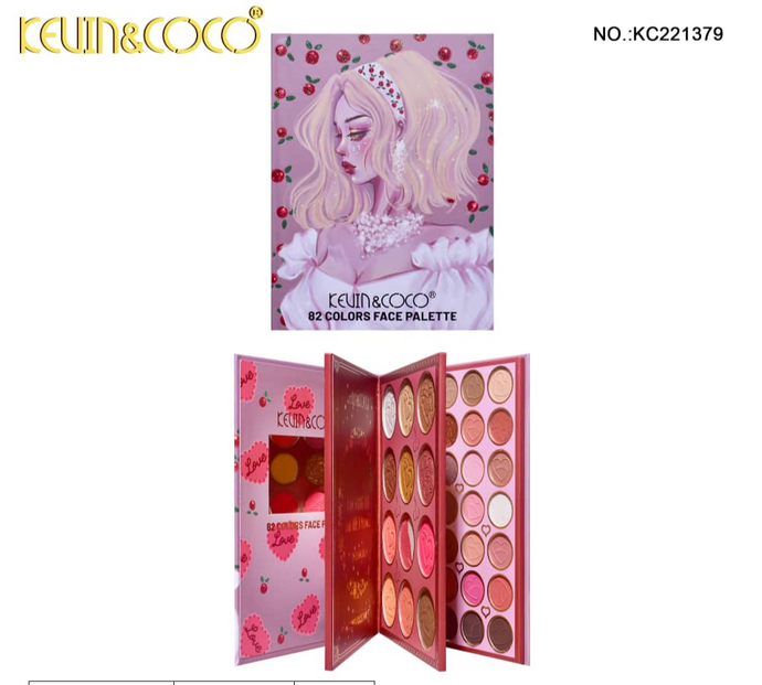 Eyes- Kevin&Coco 82 color Face Palette KC221379 (4pc bundle, $6.50 each)