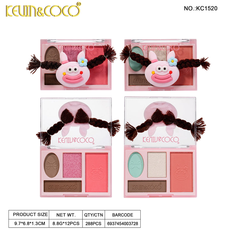 Load image into Gallery viewer, Eyes-Kevin&amp;Coco Rainbow Twisty Brai Pink KC1520 ($1.25 each, 12pc display)
