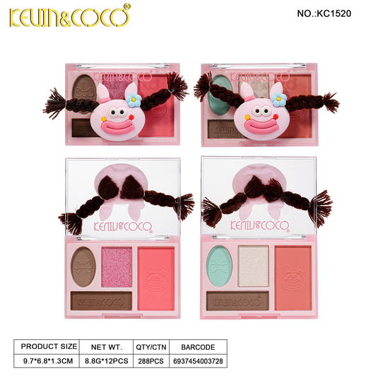 Eyes-Kevin&Coco Rainbow Twisty Brai Pink KC1520 ($1.25 each, 12pc display)