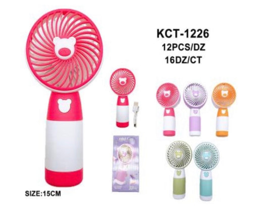 Accessories-Assorted Color Handheld Fans KCT-1226 (12pc pack)