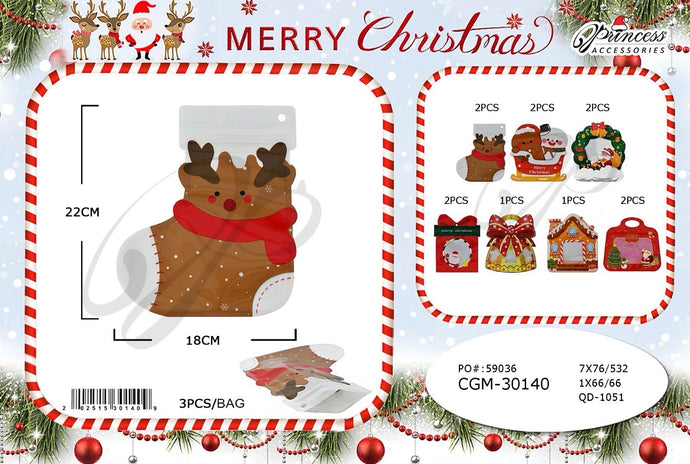 Novelties-Candy Christmas Bags CGM-30140 (12pc pack)