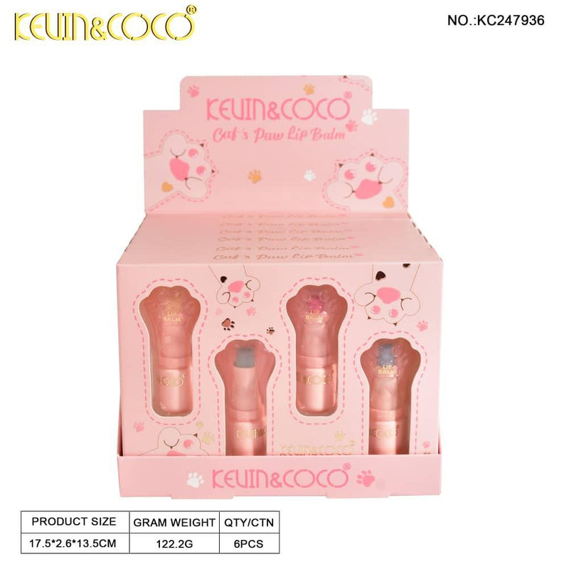 Load image into Gallery viewer, Lips-Kevin&amp;Coco Cat’s Paw Lip Balm KC247936 ($2.66 each, 6pcs display)
