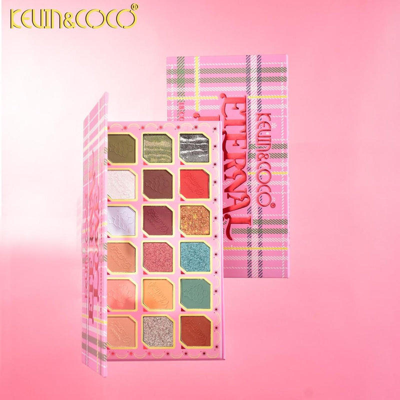 Load image into Gallery viewer, Eyes-Kevin&amp;Coco Christmas Eternal Love 18-Color Eyeshadow Palette KC1052 ($3.33 each, 12pc display)
