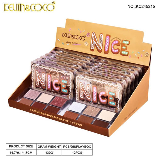 Eyes- Kevin&Coco Nice Eyeshadow Palettes KC245215 (12pc bundle, $1.25 each)