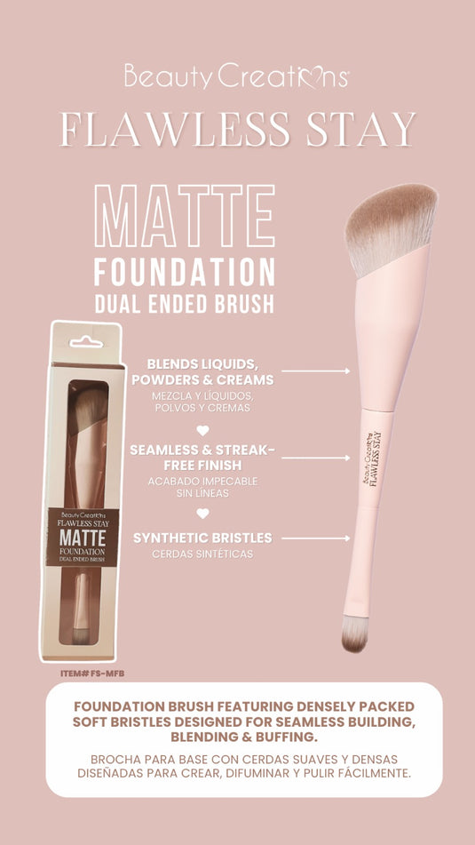 Face-Beauty Creations Matte Foundation Dual Ended Brush FS-MFB (12pc pack, $2.25 each)