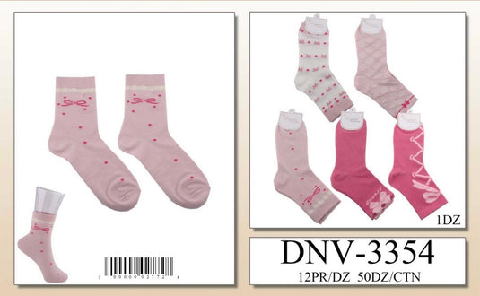 Accesories-Pink Shades Socks  DNV-3354 (12pc pack)