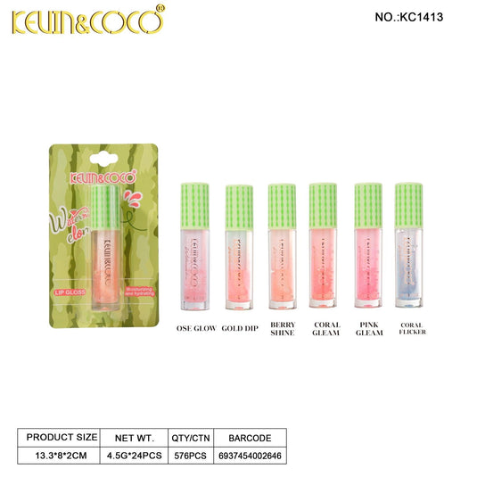 Lips-Kevin&Coco Watermelon Collection Lip Gloss KC1413 ($1 each, 24pc Display)