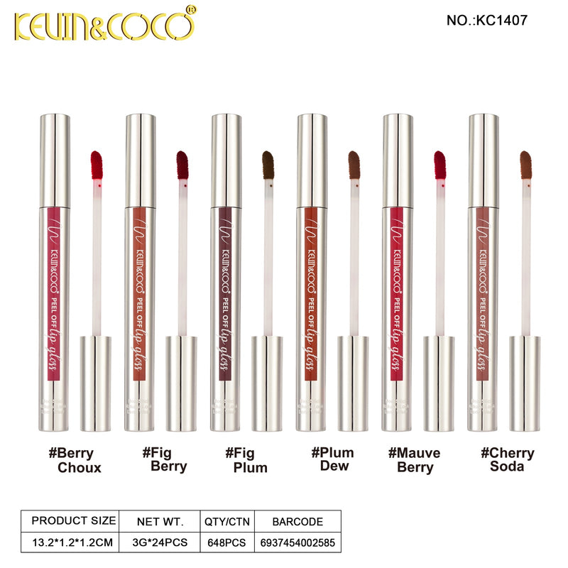 Load image into Gallery viewer, Lips-Kevin&amp;Coco Lumina Kiss Peel Off Lip Stain KC1407 ($1 each, 24pc display)

