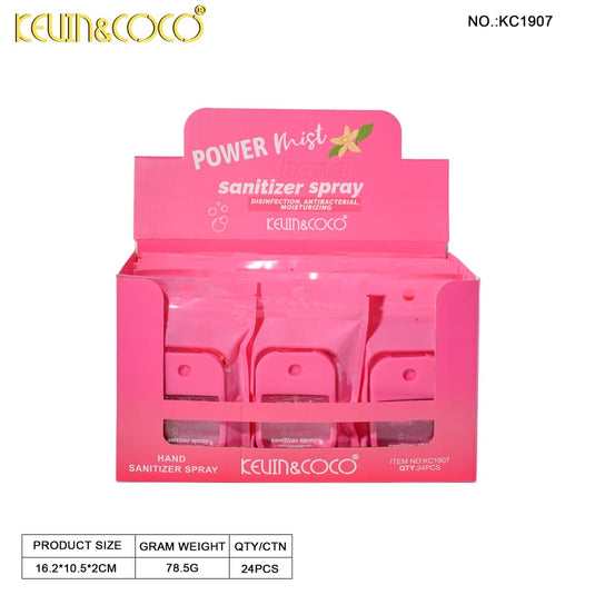 Novelties-Kevin&Coco Hand Sanitizer Spray ($1.50 each, 24pc display)
